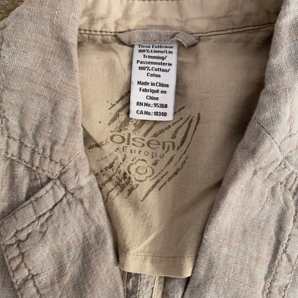 Light Green Beige Jacket with Pocket Details Sz S - Picture 11 of 16